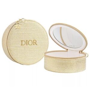 DIOR Beauty Vanity Case Round Makeup Bag With Mirror Holiday 2024 NEW!